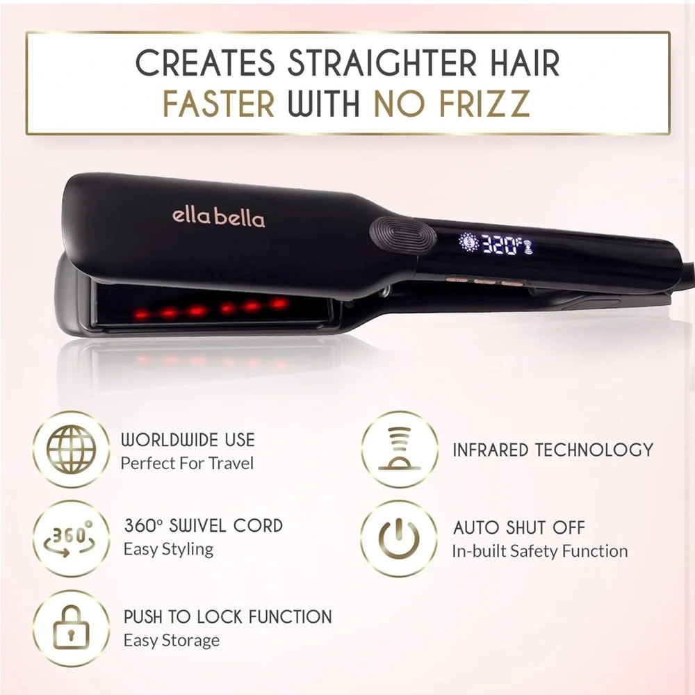 Titanium flat iron hair straightener - Picture 7 of 11